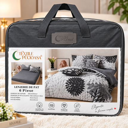 Lenjerie de pat Premium Cocolino & Catifea – Set 6 piese, Cod: PTY8