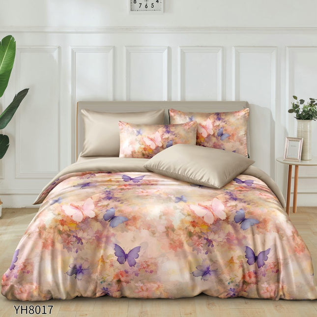 Lenjerie Luxury din Satin, 4 piese, cearșaf cu elastic, Cod: SLX37