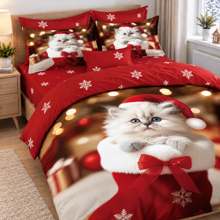 Lenjerie de Pat Festivă – Set 6 Piese, bumbac finet, 200x230 cm, Cod: CHXM19