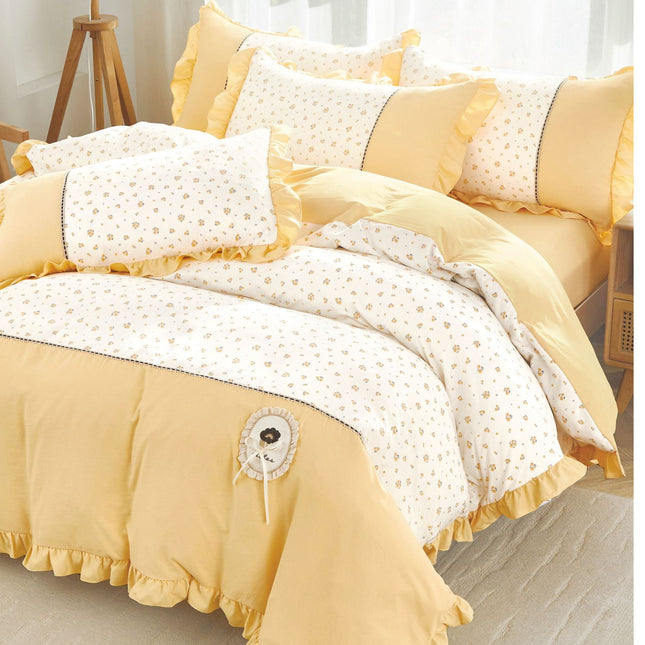 Lenjerie DELUXE din Bumbac Soft Touch cu volănașe Cod: FB88