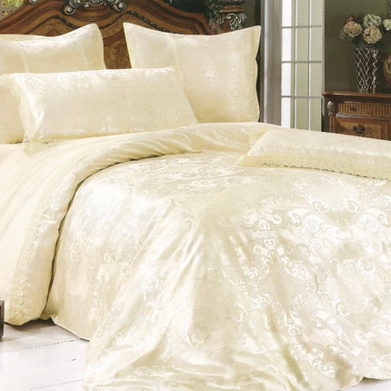 Set lenjerie de Lux jacquard, 6 piese, pat 2 persoane, Cod: JQK100