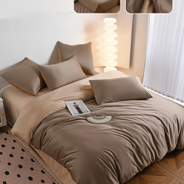 Lenjerie de Pat din Mătase 6 Piese Premium, 200x230 cm, Cod: MTJ15