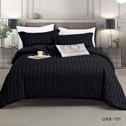 Lenjerie de Lux din Damasc finetat cu 4 piese, 1 persoana, cearșaf cu elastic, Cod: DAC2