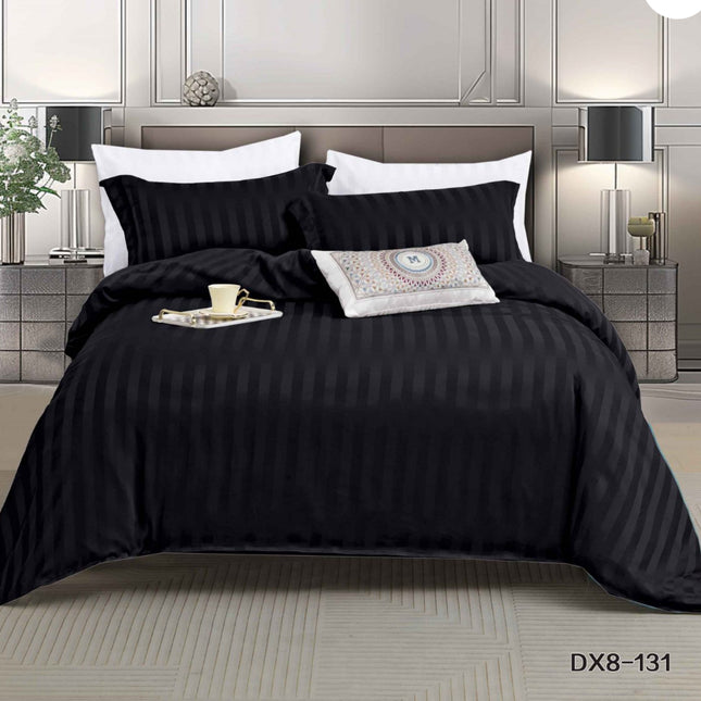 Lenjerie de Lux din Damasc finetat cu 4 piese, 1 persoana, cearșaf cu elastic, Cod: DAC2