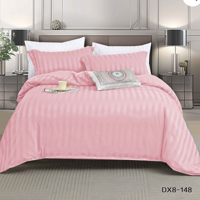 Lenjerie de Lux din Damasc finetat cu 4 piese, 1 persoana, cearșaf cu elastic, Cod: DAC1