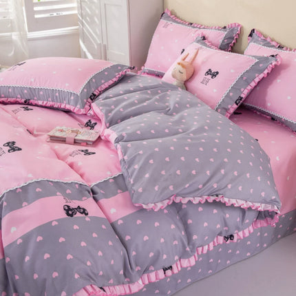 Lenjerie DELUXE din Bumbac Soft Touch cu volănașe Cod: FB54