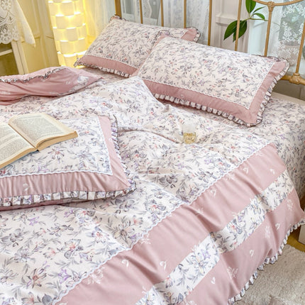 Lenjerie DELUXE din Bumbac Soft Touch cu volănașe Cod: FB57