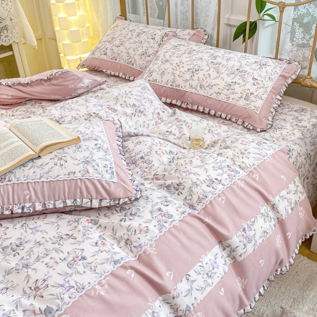 Lenjerie DELUXE din Bumbac Soft Touch cu volănașe Cod: FB57