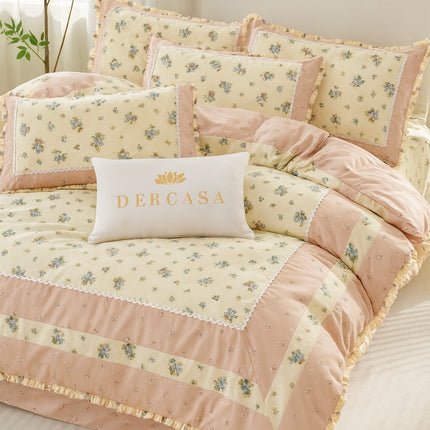 Lenjerie DELUXE din Bumbac Soft Touch cu volănașe Cod: FB49