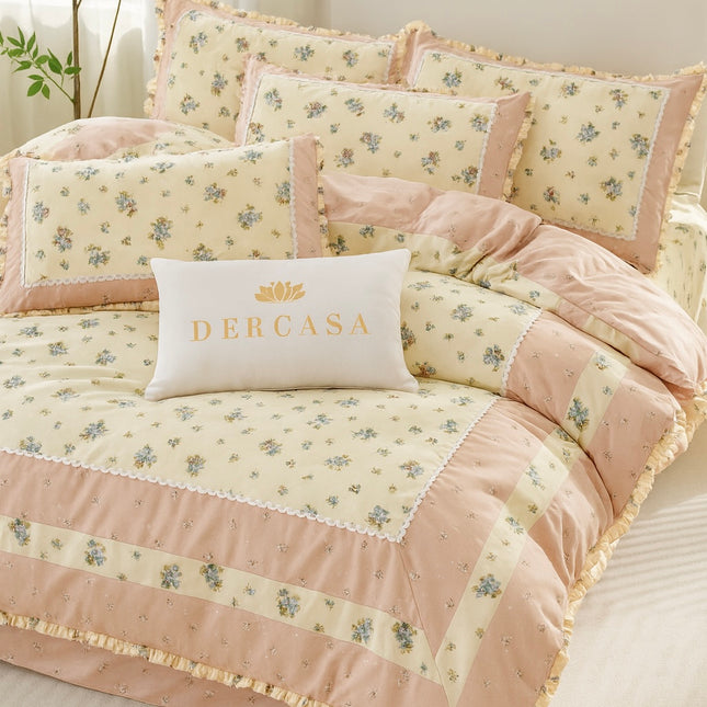 Lenjerie DELUXE din Bumbac Soft Touch cu volănașe Cod: FB49