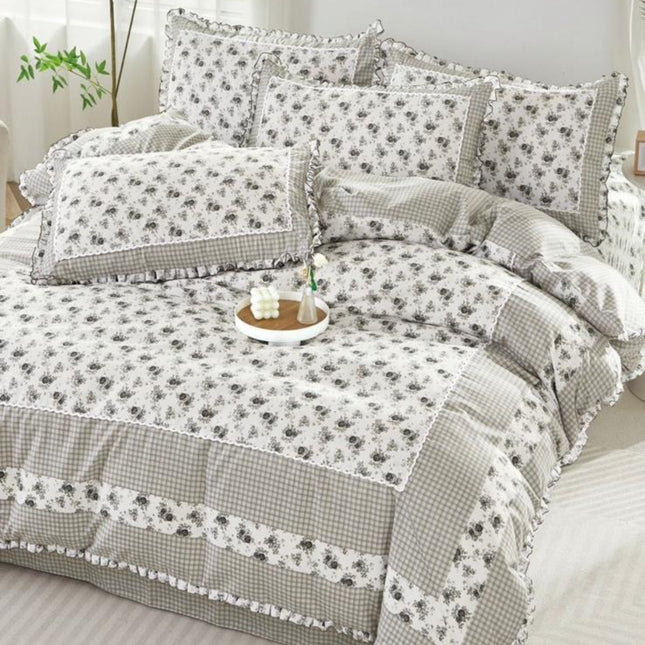 Lenjerie DELUXE din Bumbac Soft Touch cu volănașe Cod: FB52
