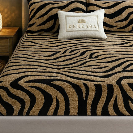 Husă de pat catifelată cu elastic + 2 fețe de pernă, Cod: HYC7