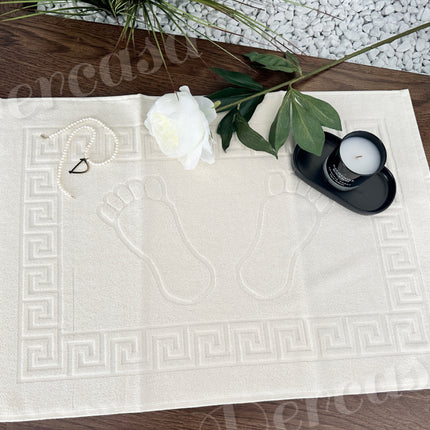 Covoraș de baie  premium, 100% bumbac egiptean crem deschis, 50 x 70 cm