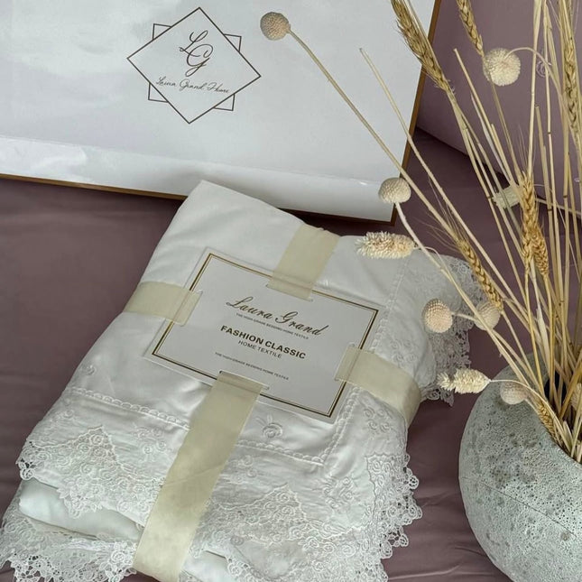 Set de Pat Luxury „Dantelă” – WH-66 Alb