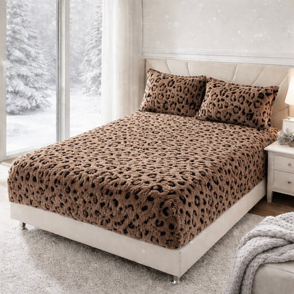 Husă de pat catifelată cu elastic + 2 fețe de pernă, Cod: HYC21