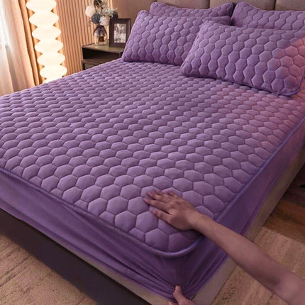 Husă / Topper saltea cu elastic, mov, 140x200 cm, Cod: TPP900
