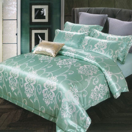Set lenjerie de Lux jacquard, 6 piese, pat 2 persoane, Cod: JQK102