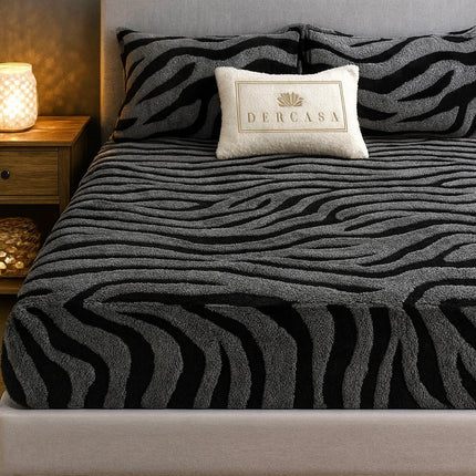 Husă de pat catifelată cu elastic + 2 fețe de pernă, Cod: HYC1