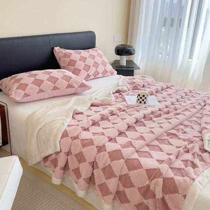 Pătura Cocolino cu Blăniță de Iepure si Catifea Teddy, 200x230cm, Cod: PYC1