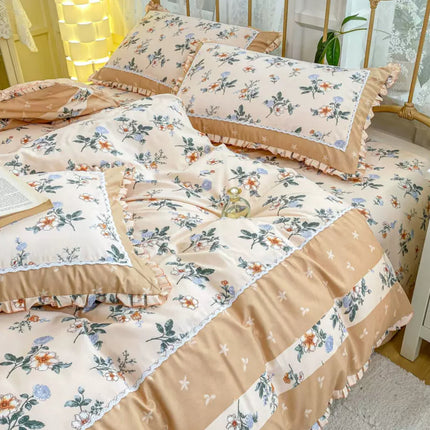Lenjerie DELUXE din Bumbac Soft Touch cu volănașe Cod: FB35
