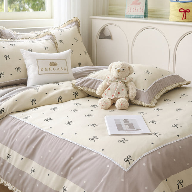 Lenjerie DELUXE din Bumbac Soft Touch cu volănașe Cod: FB62