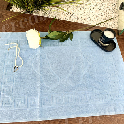 Covoraș de baie premium, 100% bumbac egiptean albastru deschis, 50 x 70 cm