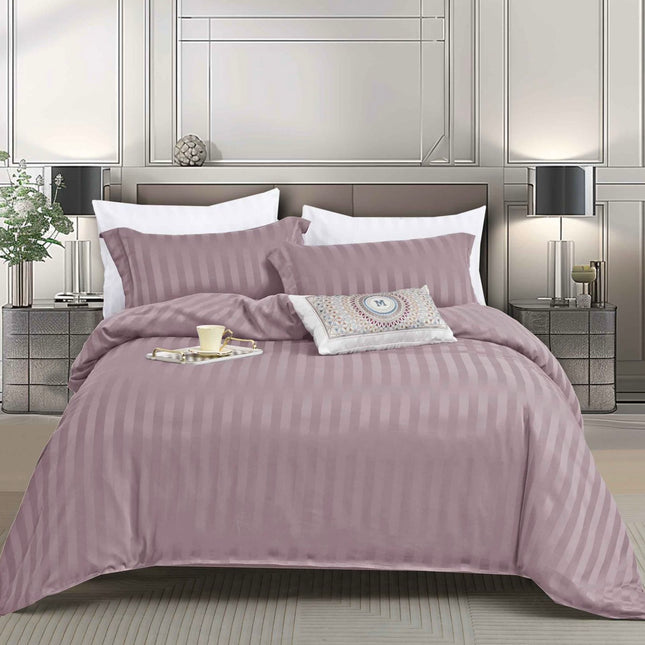 Lenjerie de Lux din Damasc Finetat Deluxe cu 6 piese-cearșaf de pat cu elastic Cod: DAE305