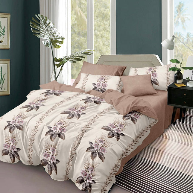Lenjerie de pat din bumbac fin 6 piese(cearșaf de pat cu elastic) Cod: FNF224