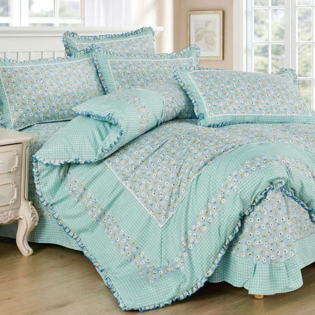 Lenjerie DELUXE din Bumbac Soft Touch cu volănașe Cod: FB38