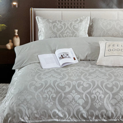 Set lenjerie de Lux jacquard, 4 piese, pat 2 persoane Cod: C-39