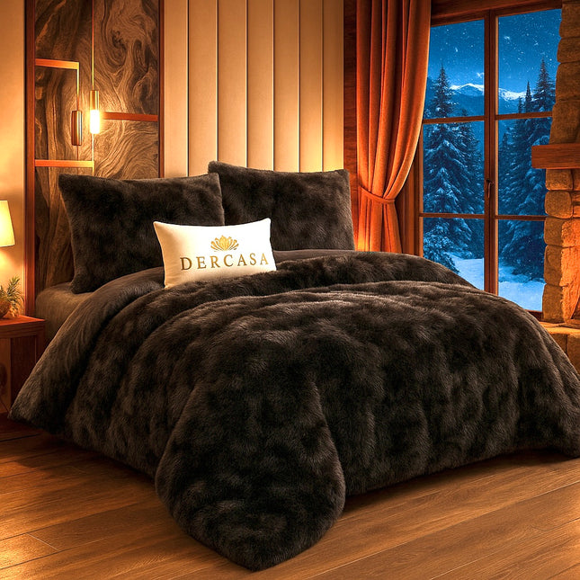 Lenjerie premium pufoasă COCOLINO Fluffy 4 piese, cearșaf cu elastic, Cod: E-COP7