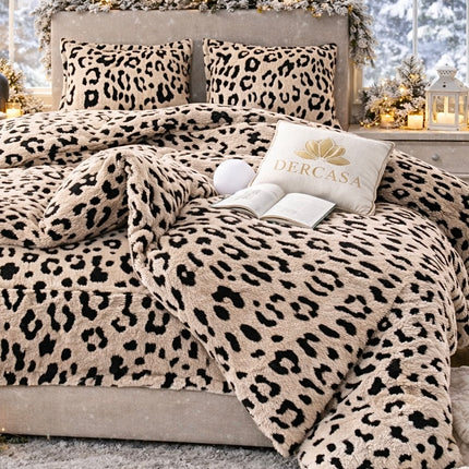 Lenjerie de Pat Cocolino 4 Piese – husă de pat cu elastic, ultra-moale, Pufoasă și Călduroasă, Cod: MDF3