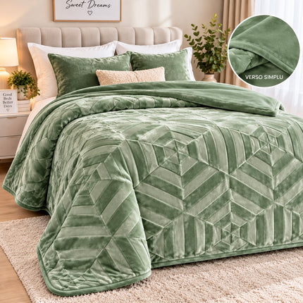 Pătură Groasă Premium Egipt 220x240 cm – tip Catifea Plușată, Cod: EGP1