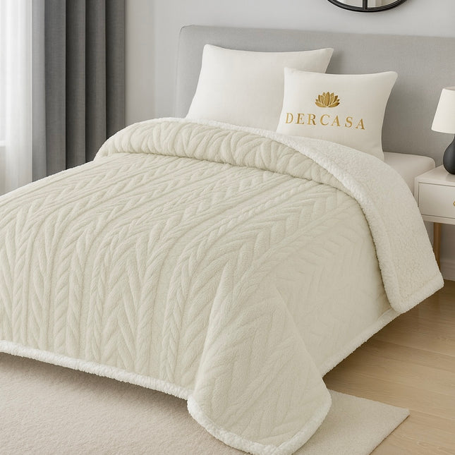 Pătură Cocolino cu Blăniță de iepure, dublă 200x230 cm cod: EXS4