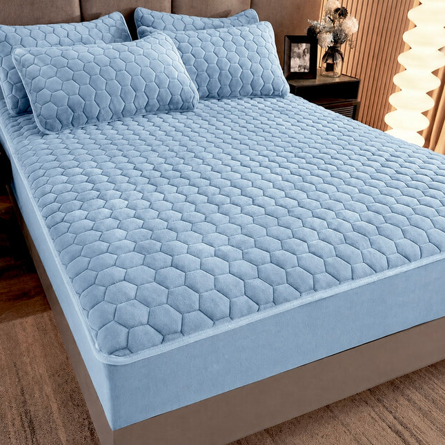 Set de pat Husă / Topper saltea cu elastic 160x200 cm Cod: TPK8
