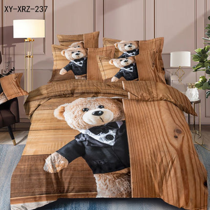 Lenjerie de pat din Bumbac finet 6 PIESE(IMPRIMEU EXACT CA ÎN POZĂ) COD: FYA10