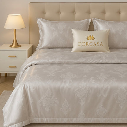 Set lenjerie de Lux jacquard, 6 piese, pat 2 persoane Cod: JQK23