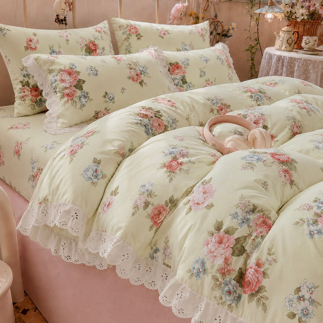 Lenjerie deluxe 6 piese cu elastic și volănașe – Bumbac Fin Soft Touch
Cod: FBS1