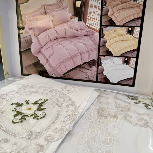 Set de Pat Luxury „Dantelă” – WH-54 Alb