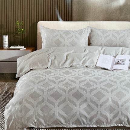 Set lenjerie de Lux jacquard, 4 piese, pat 2 persoane Cod: C-46