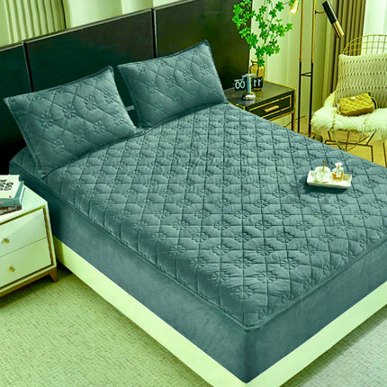 Set de pat Husă / Topper saltea cu elastic+o faţă de pernă, 140x200 cm Cod: TPS114