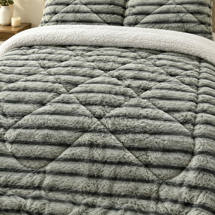 Pilotă premium din blăniță tip iepure, 200 × 230 cm + 2 fețe de pernă, Cod: BPR2