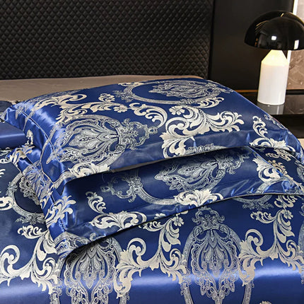 Set lenjerie de Lux jacquard, 6 piese, pat 2 persoane Cod: JQK1