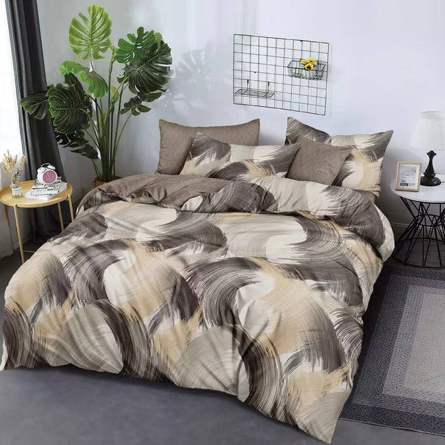 Lenjerie de pat din bumbac fin 6 piese(cearșaf de pat cu elastic) Cod: FNF423