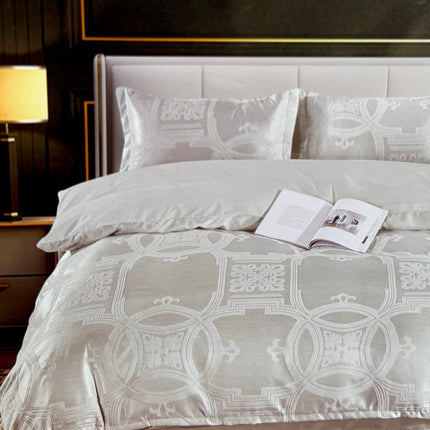 Set lenjerie de Lux jacquard, 4 piese, pat 2 persoane Cod: C-38