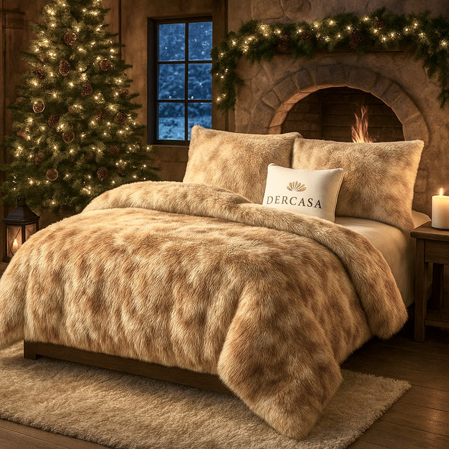 Lenjerie premium pufoasă COCOLINO Fluffy 4 piese, cearșaf cu elastic, Cod: E-COP14