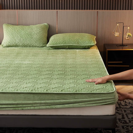 Husă / Topper saltea cu elastic, verde măslină, 160x200 cm ,Cod: TPY2