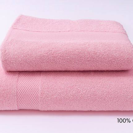 Set de 2 prosoape Bumbac 100%, Roz aprins, Cod: PPRP10