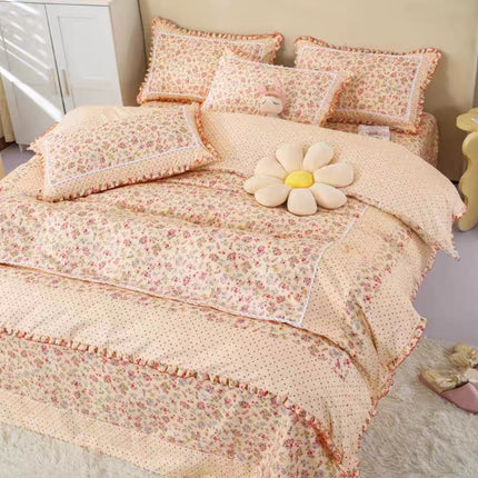 Lenjerie DELUXE din Bumbac Soft Touch cu volănașe Cod: FB10