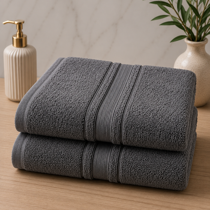 Set 2 Prosoape Baie Premium – Dark Grey